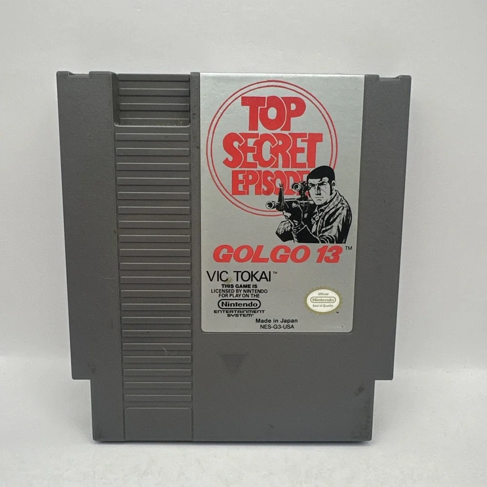 Golgo 13 Top Secret Episode Nintendo NES Game Cartridge Vic Tokai